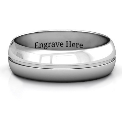 Titus Grooved Men's Ring - By The Name Necklace;