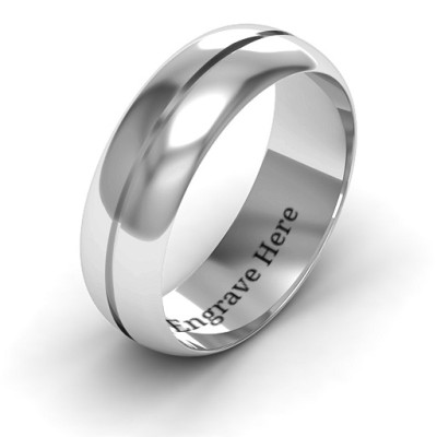 Men's Grooved Titus Ring
