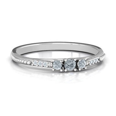 Accented Band Trinity Ring