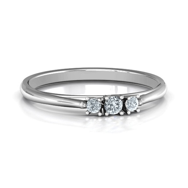 Elegant Trinity Ring 925 Sterling Silver Classic Band