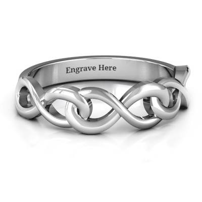 Triple Entwined Infinity Ring - By The Name Necklace;