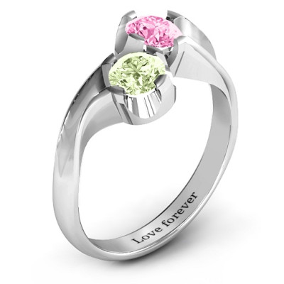 Two-Stone Sparkling Engagement Ring