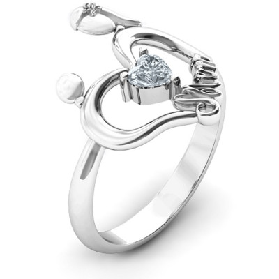 Sterling Silver Heart Shaped Promise Ring