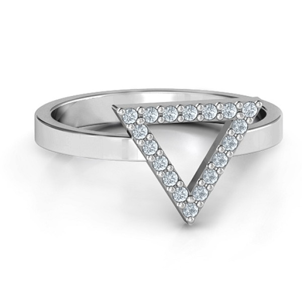 Stunning Triangle Accent Ring - Look Great & Feel Amazing