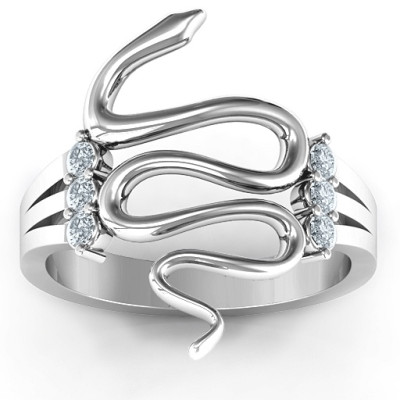 Stylish Zig Zag Snake Shape Ring