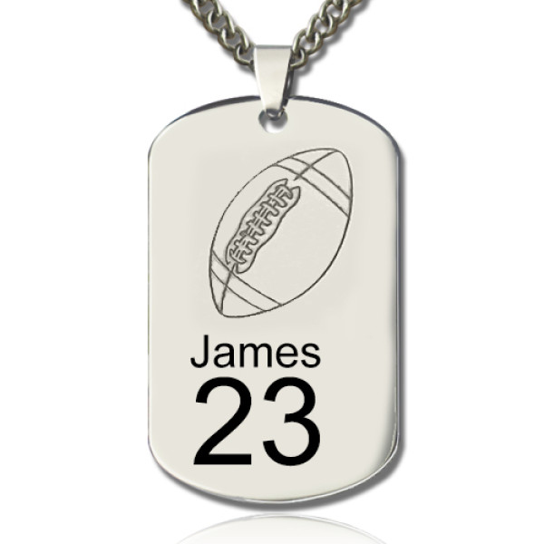 Mens Personalised Dog Tag Pendant Necklace
