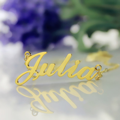 18ct Solid Gold Julia Style Personalised Name Necklace