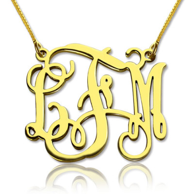 Personalised Monogrammed Pendant 18k Gold Plated