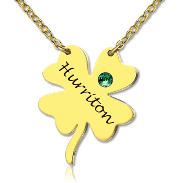 18ct Gold Plated Clover Necklace - Good Luck Jewellery