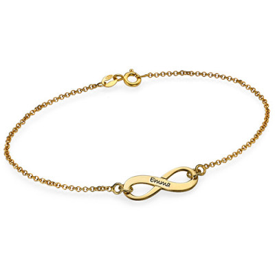 Men’s Gold, Silver & Crystal Infinity Name Anklet & Bracelets - By The Name Necklace;