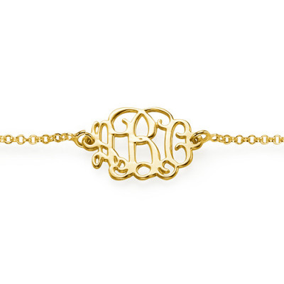 Personalised 18k Gold Plated Silver Monogram Bracelet/Anklet