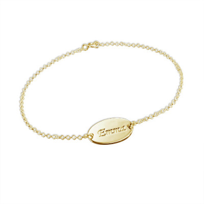 Personalised 18ct Gold-Plated Silver Baby Bracelet/Anklet