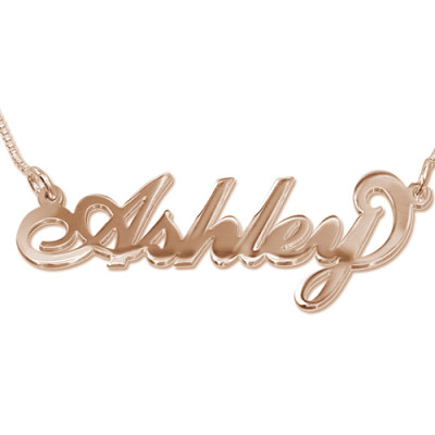 18ct Rose Gold Plated Silver Name Necklace - By The Name Necklace;