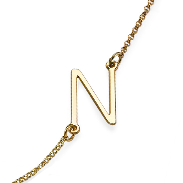 18K Gold Plated Personalised Letter Pendant Necklace