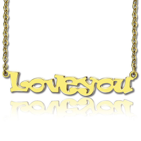 Gold Plated Personalised "I Love You" Necklace