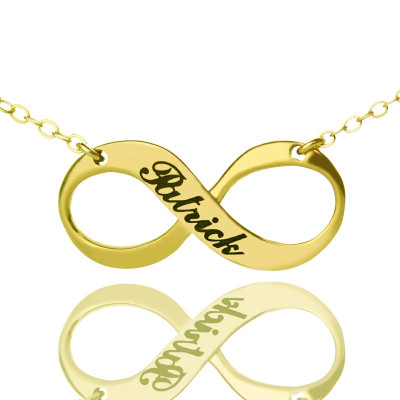 Personalised Infinity Name Necklace 18ct Gold Plated - Customise Online