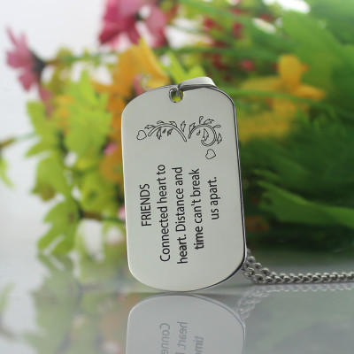 Best Friends Dog Tag Name Necklace - By The Name Necklace;
