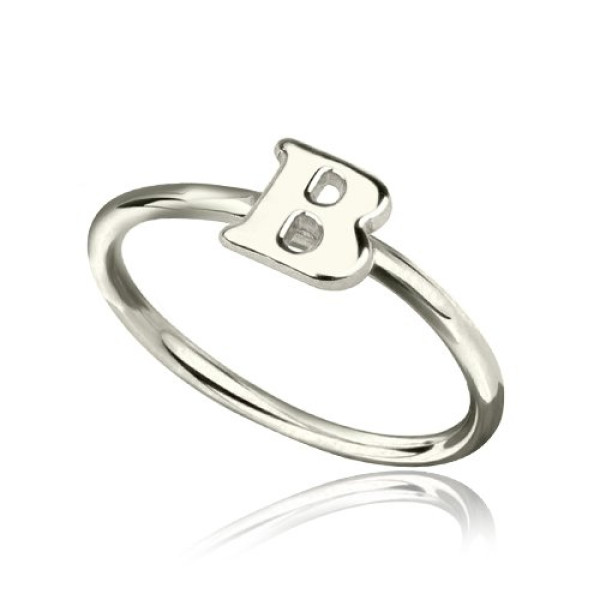 Custom Women's Monogrammed Midi Ring Made of Sterling Silver