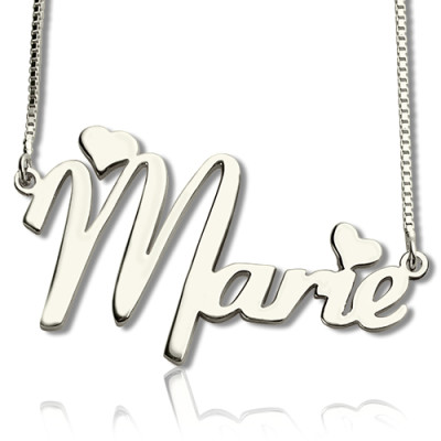 Custom Engraved Name Necklace in Sterling Silver