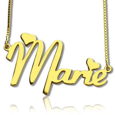 Personalised Nameplate Necklace for Girls - 18ct Gold Plated