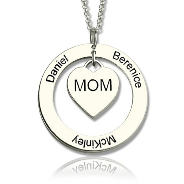 Personalised Sterling Silver Family Name Necklace for Mom
