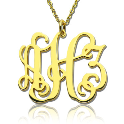 18ct Monogram Necklace in Solid Gold, Taylor Swift Inspired