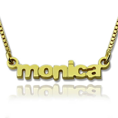 Personalised Small Lowercase Name Necklace in 18ct Gold Plated - By The Name Necklace;