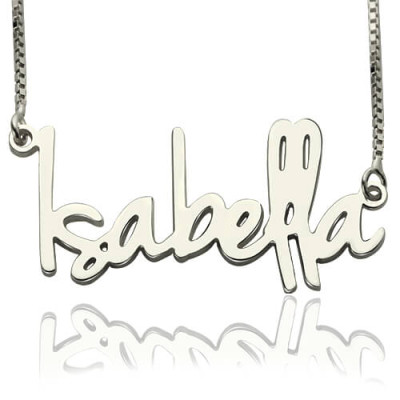 Small Name Necklace For Her Sterling Silver - By The Name Necklace;