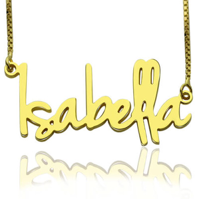 Small Name Necklace For Women in 18ct Gold Plated - By The Name Necklace;