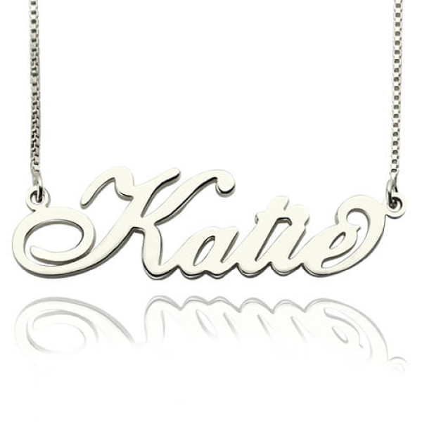 Customised Sterling Silver Nameplate Necklace - Carrie