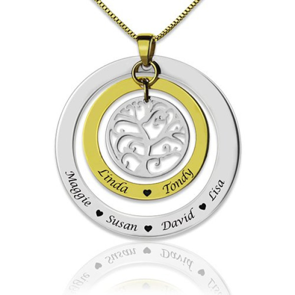 Personalised Family Tree Name Necklace