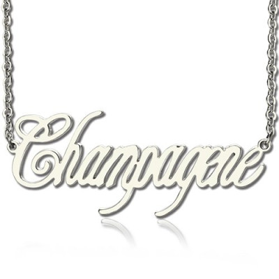 Personalised Silver Nameplate Necklace