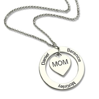 Personalised Sterling Silver Family Name Necklace for Mom