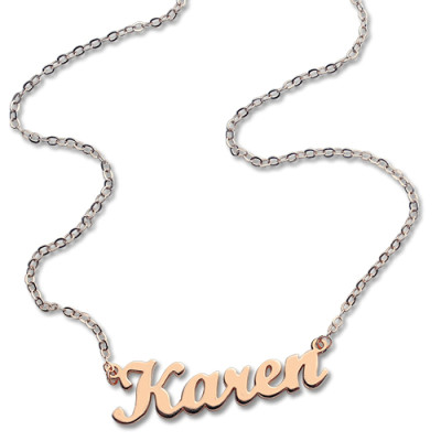 Personalised18K Rose Gold Plated Name Pendant Necklace