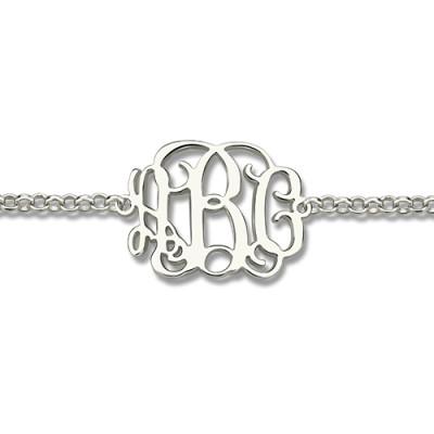 Personalised Sterling Silver Monogrammed Bracelet"