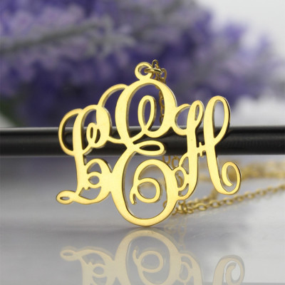 Customisable Letter Monogram Necklace with 18k Gold Plating