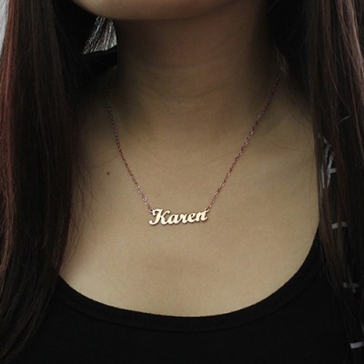 Personalised18K Rose Gold Plated Name Pendant Necklace