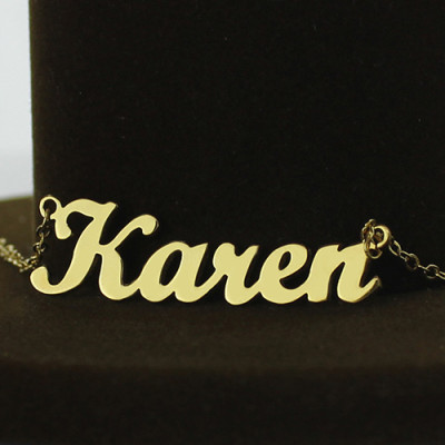 Personalised 18ct Gold-Plated Name Necklace in Karen Style