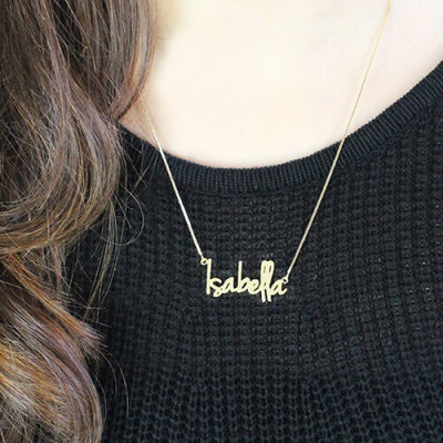 18ct Gold Plated Small Name Necklace for Women