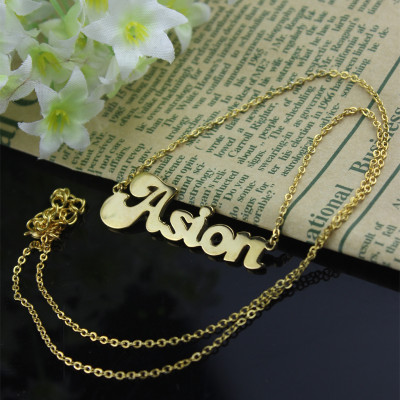 Custom 18K Gold-Plated BANANA Name Necklace