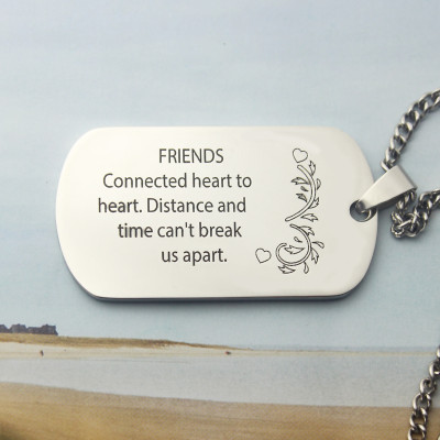 Best Friends Dog Tag Name Necklace - By The Name Necklace;