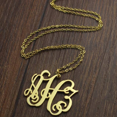 18ct Monogram Necklace in Solid Gold, Taylor Swift Inspired