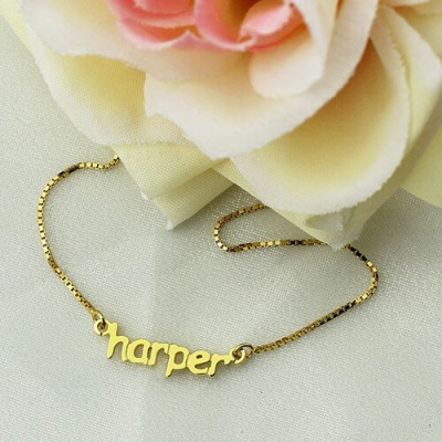Customisable Mini Name Necklace 18K Gold Plated