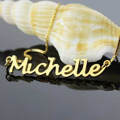 Personalised 18 Carat Gold Plated Name Necklace