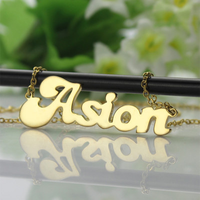 Custom 18K Gold-Plated BANANA Name Necklace