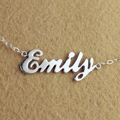 Customised Cursive Name Pendant in Sterling Silver