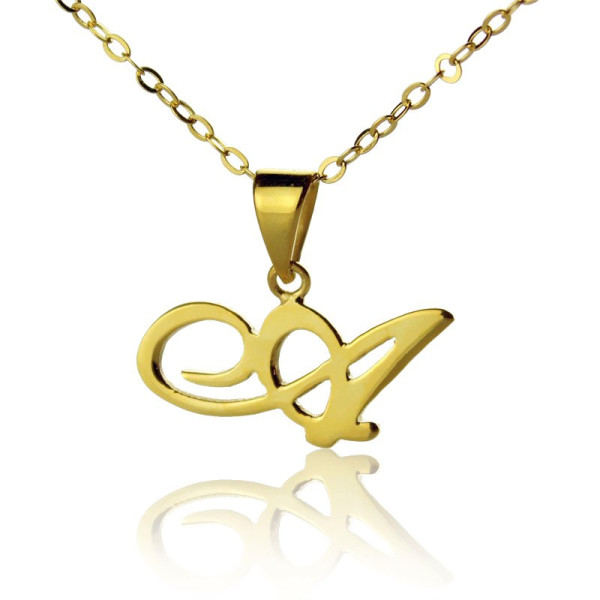 Custom Gold-Plated Initial Necklace
