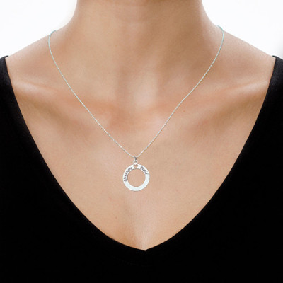 Sterling Silver Couples Love Pendant Necklace