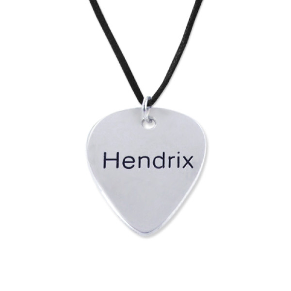 Personalised Engraved Guitar Pick Necklace