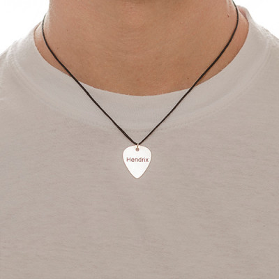 Personalised Engraved Guitar Pick Necklace